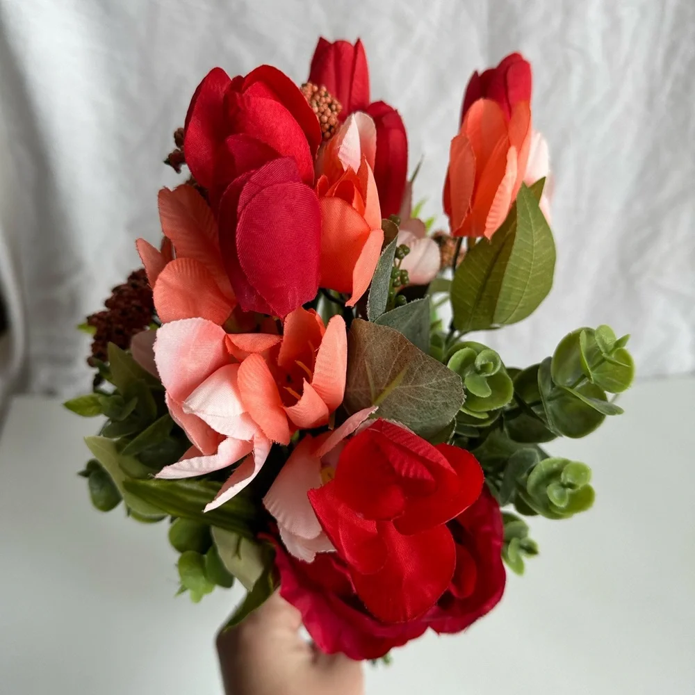 Elegant Floral Bouquet with Red and Green Accents